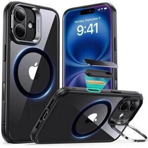 ESR Clear Black Military-Grade Case for iPhone 16 Plus